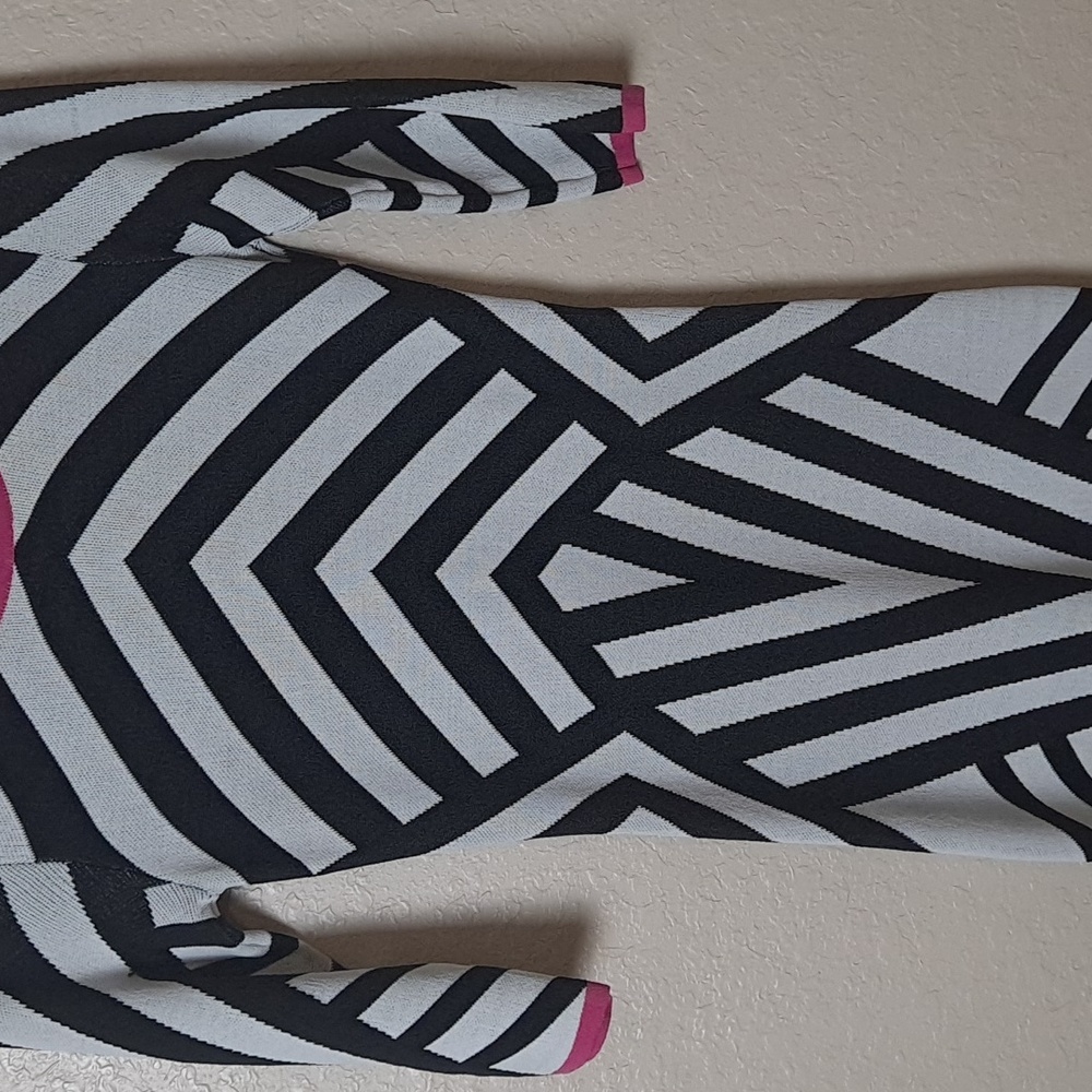 Black and white white pink trim Brand (Mustard Seed)